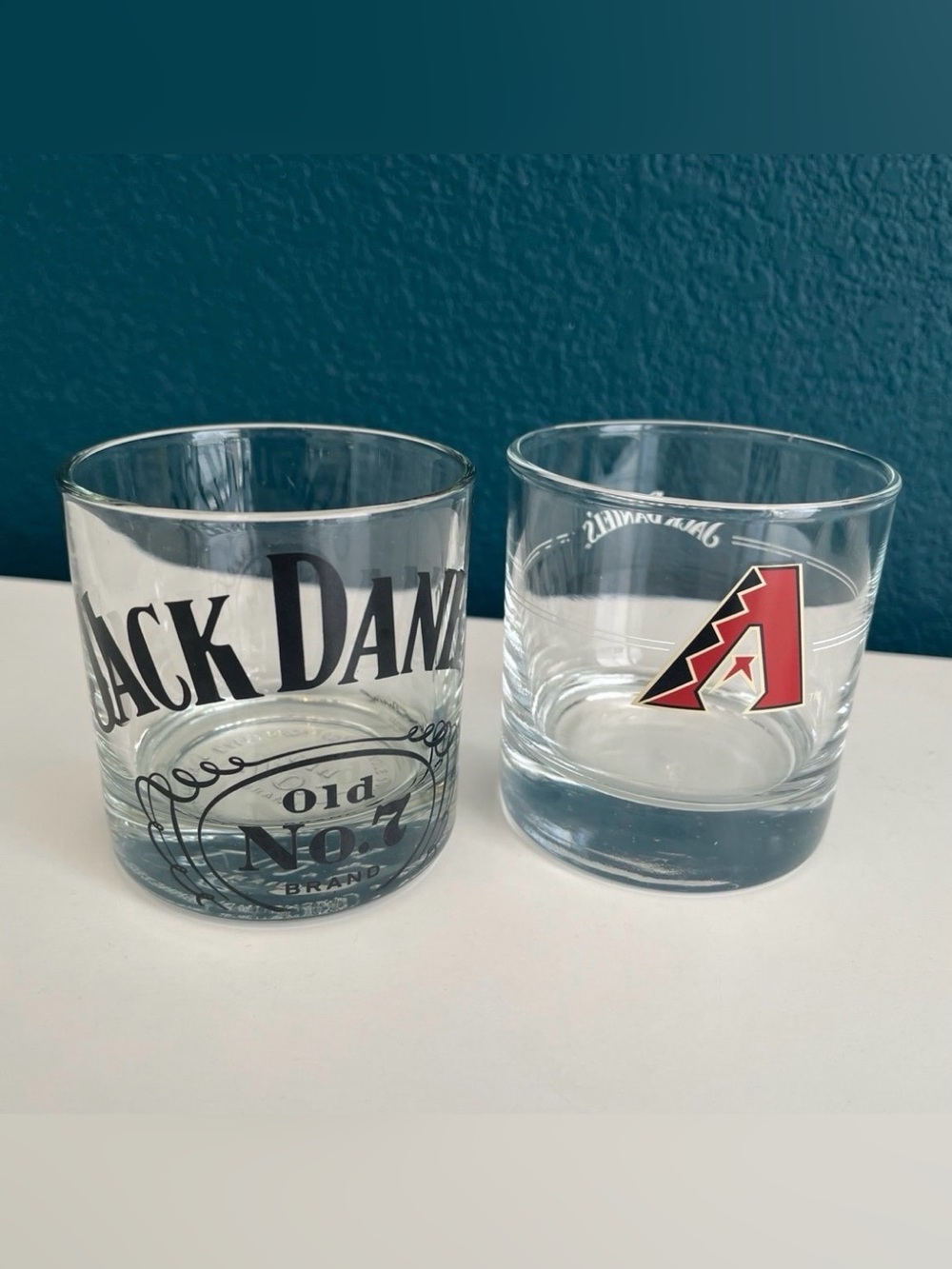 Jack Daniels Whiskey Arizona Diamondbacks MLB Glasses Cups